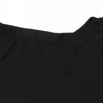 Womens UK Size 10 New Look Black Basic Blouse