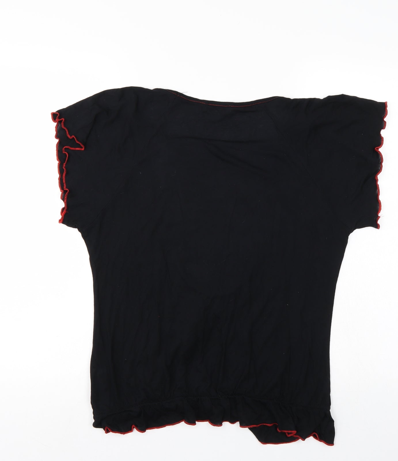 Papaya Womens Black   Tunic Blouse Size 6  - Gipsy look front