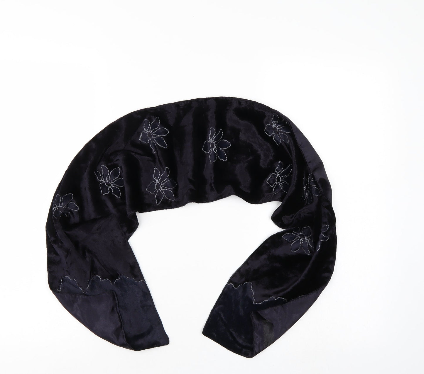 Preworn Womens Blue Floral   Scarf