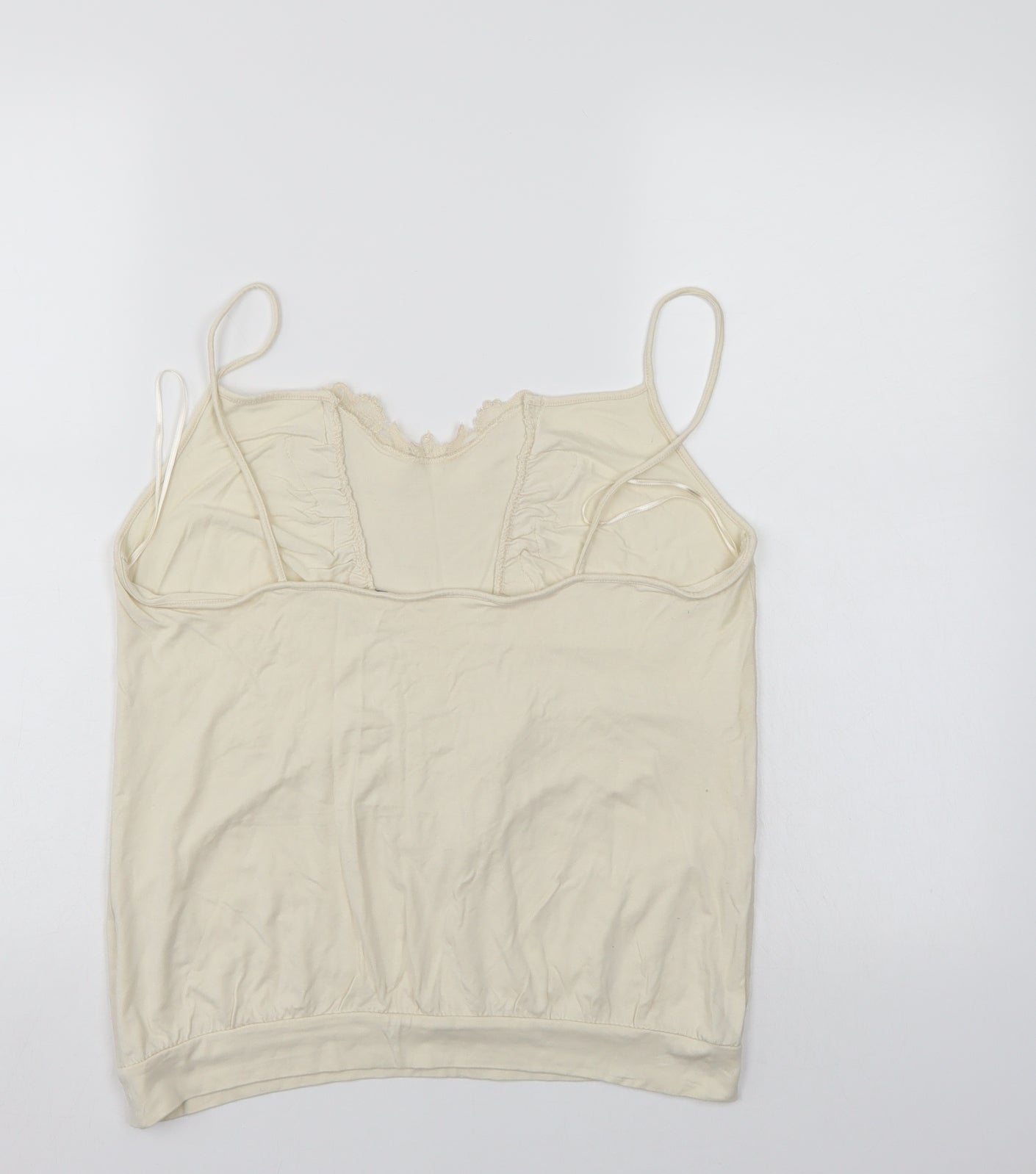 Womens UK Size 14 Preworn Ivory Basic Blouse