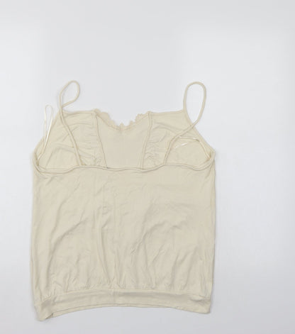 Womens UK Size 14 Preworn Ivory Basic Blouse