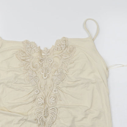 Womens UK Size 14 Preworn Ivory Basic Blouse