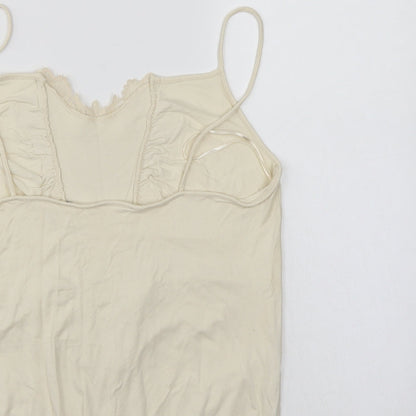 Womens UK Size 14 Preworn Ivory Basic Blouse