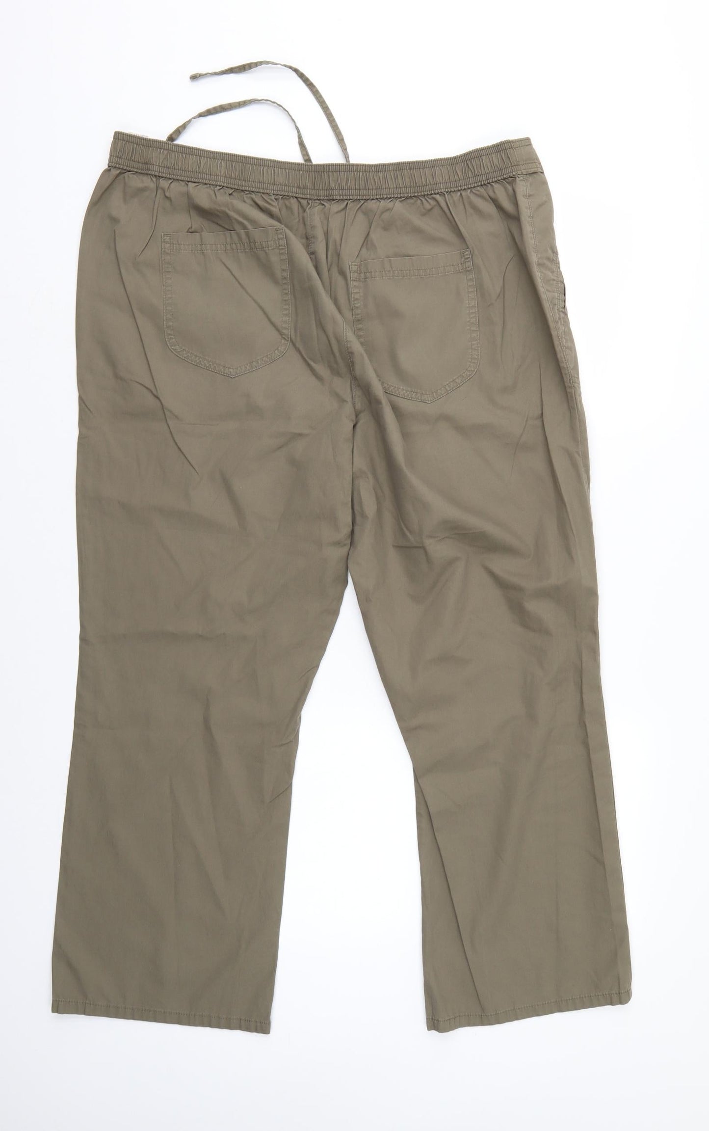 m&s Womens Green   Trousers  Size 18 L25 in