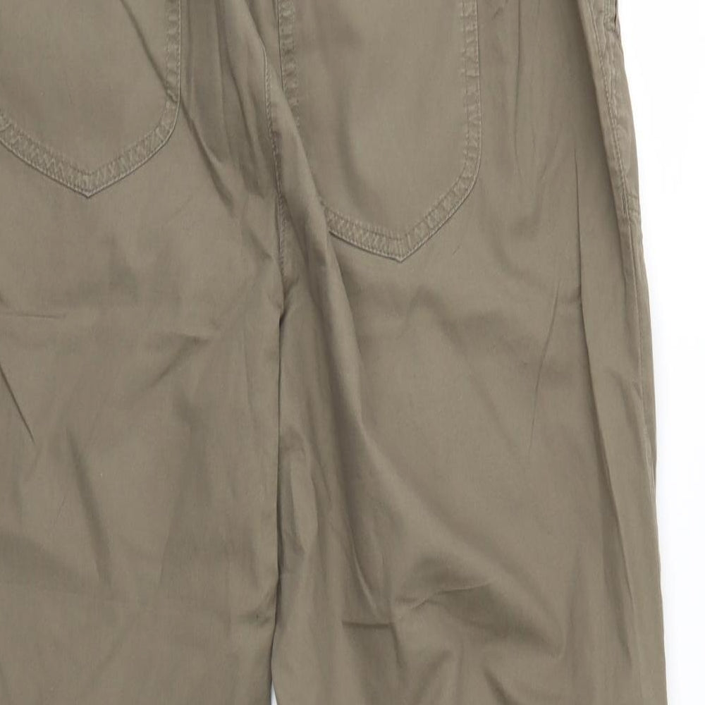 m&s Womens Green   Trousers  Size 18 L25 in