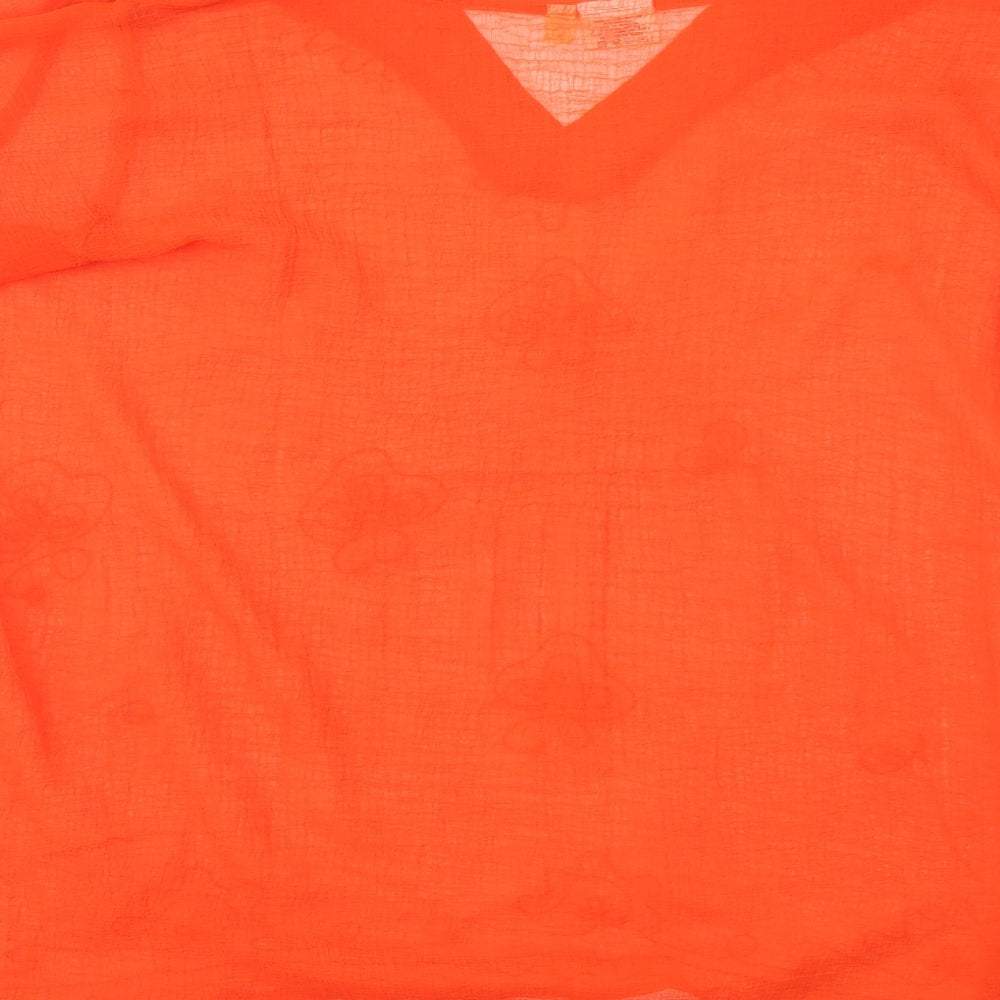 RK Fashion Womens Orange   Tunic Blouse Size S  - Baggy Look
