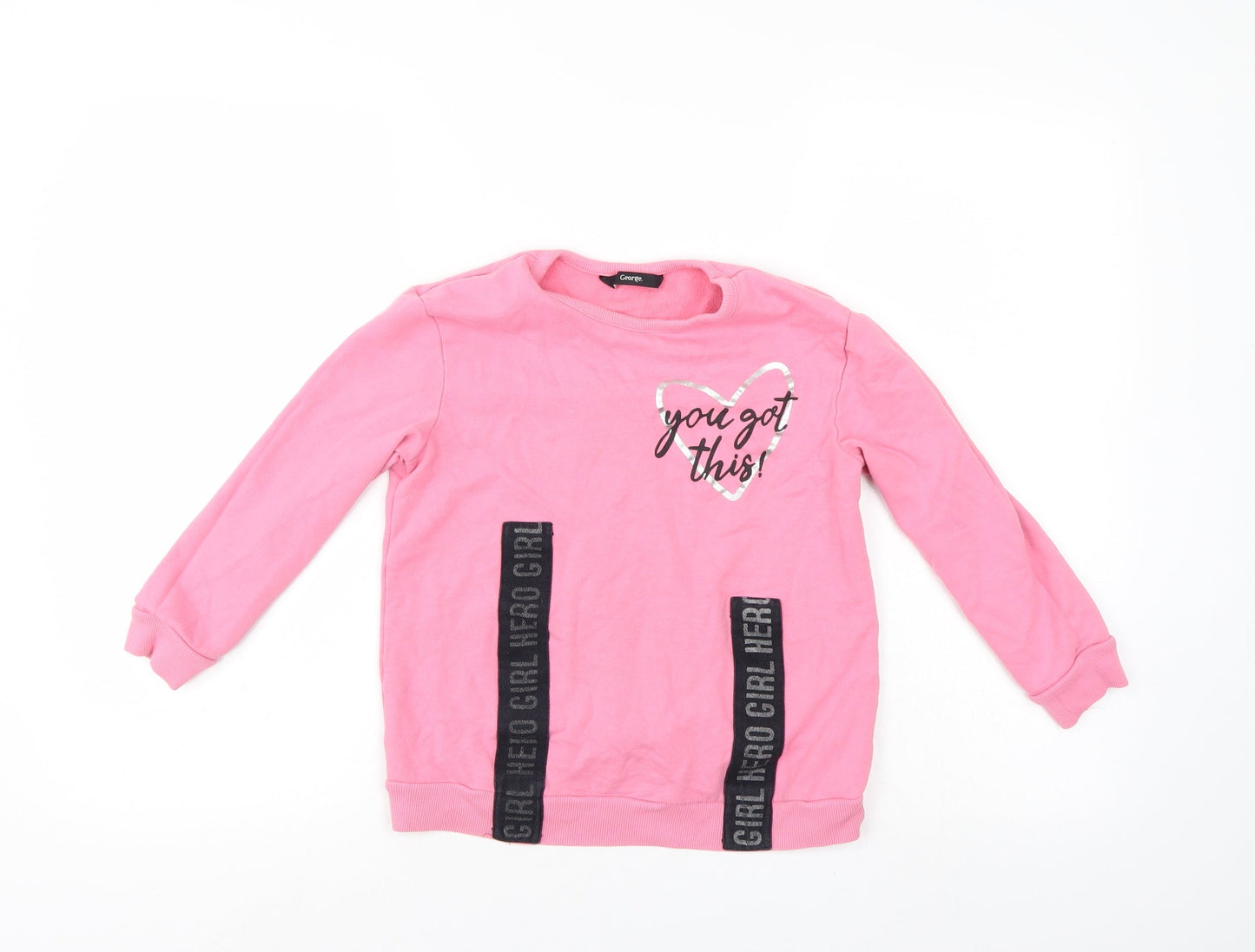 George Girls Pink   Pullover Sweatshirt Size 8-9 Years