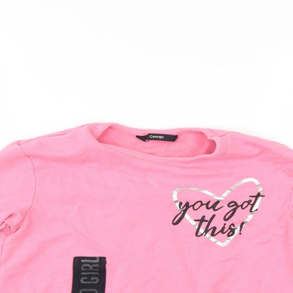 George Girls Pink   Pullover Sweatshirt Size 8-9 Years