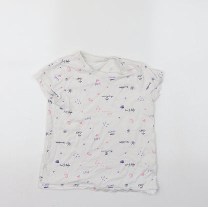 George Girls White   Kimono T-Shirt Size 9-10 Years