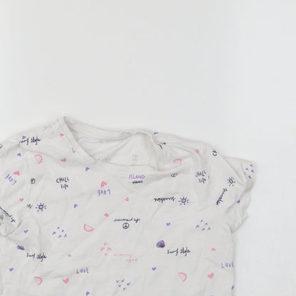 George Girls White   Kimono T-Shirt Size 9-10 Years