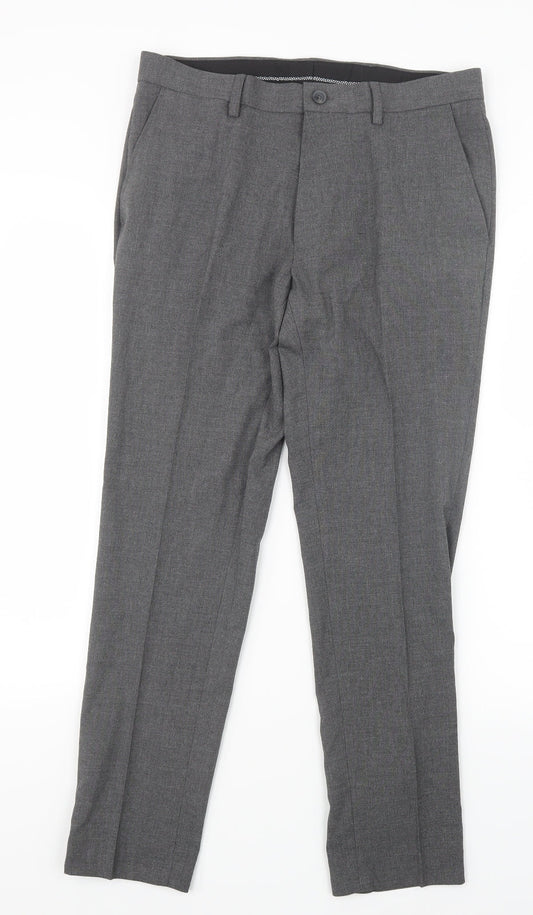 Marks and Spencer Mens Grey   Trousers  Size 31 in L28 in