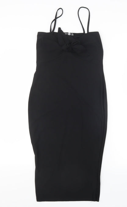 Boohoo Womens Black Geometric  Top Dress Size 8