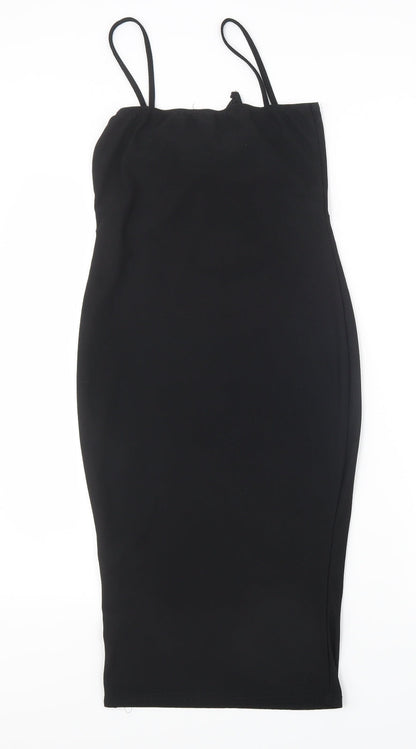 Boohoo Womens Black Geometric  Top Dress Size 8