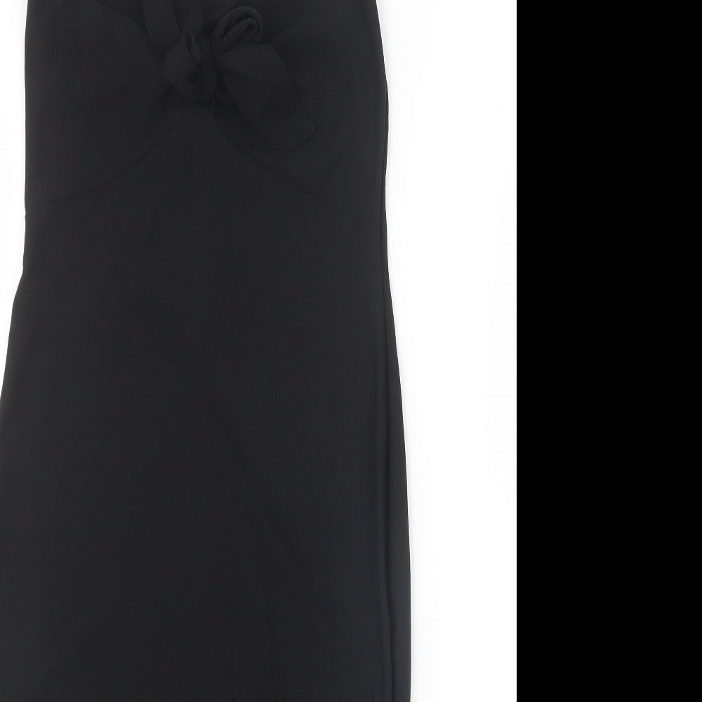 Boohoo Womens Black Geometric  Top Dress Size 8