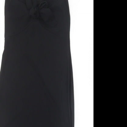 Boohoo Womens Black Geometric  Top Dress Size 8