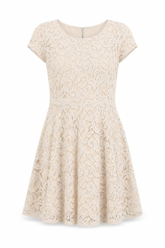 Marks and Spencer Womens Beige  Lace Mini  Size 8
