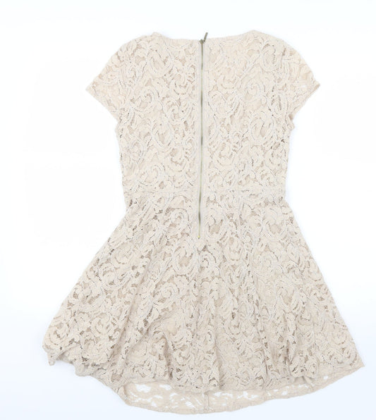 Marks and Spencer Womens Beige  Lace Mini  Size 8