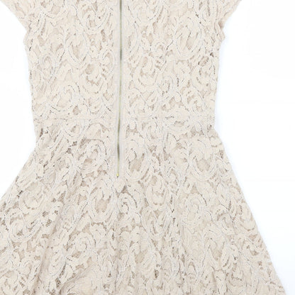 Marks and Spencer Womens Beige  Lace Mini  Size 8