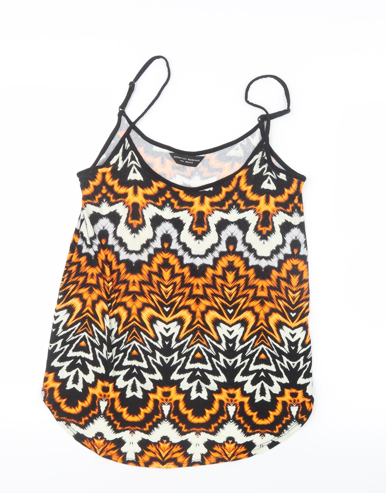 Womens UK Size 14 Dorothy Perkins Orange Camisole T-Shirt