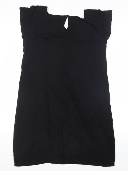 O STIN Womens Black  Knit Jumper Dress  Size L