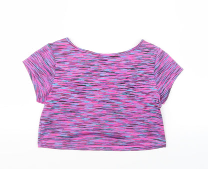 TU Girls Purple   Cropped T-Shirt Size 10 Years  - Unicorn