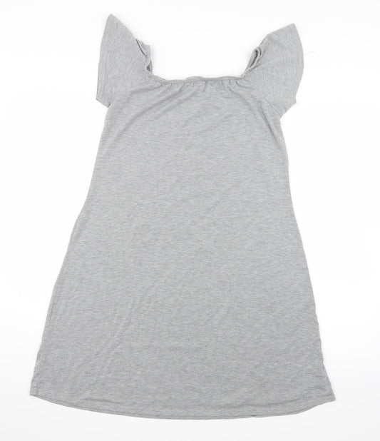 PRETTYLITTLETHING Womens Grey   T-Shirt Dress  Size 12