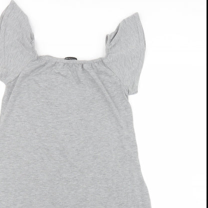 PRETTYLITTLETHING Womens Grey   T-Shirt Dress  Size 12