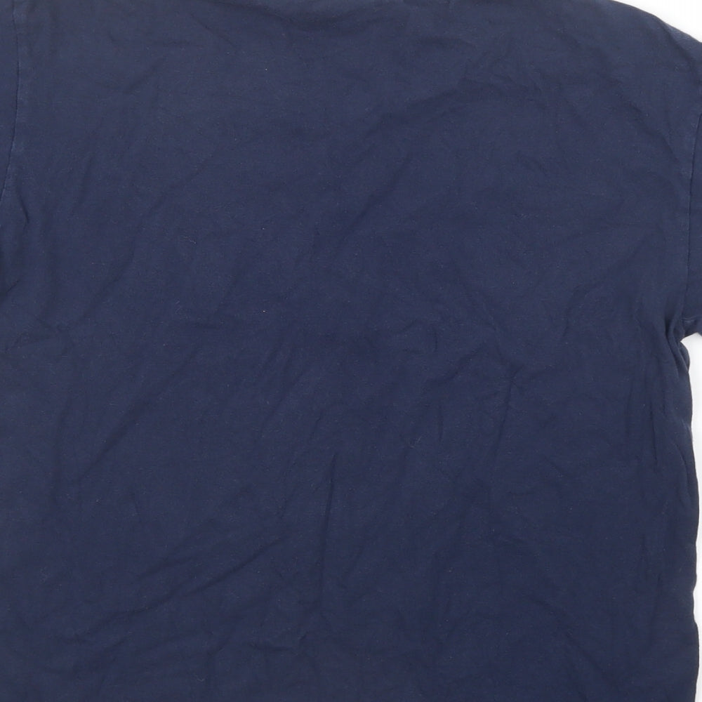 Womens UK Size S Gildan Blue Basic T-Shirt