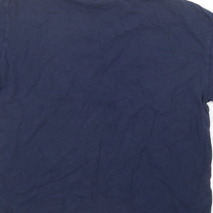 Womens UK Size S Gildan Blue Basic T-Shirt