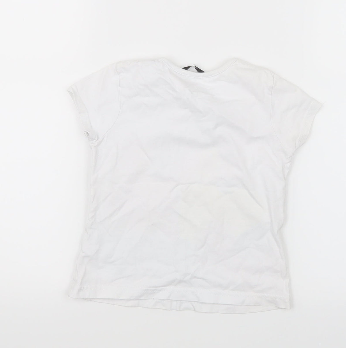 George Girls White   Basic T-Shirt Size 3-4 Years