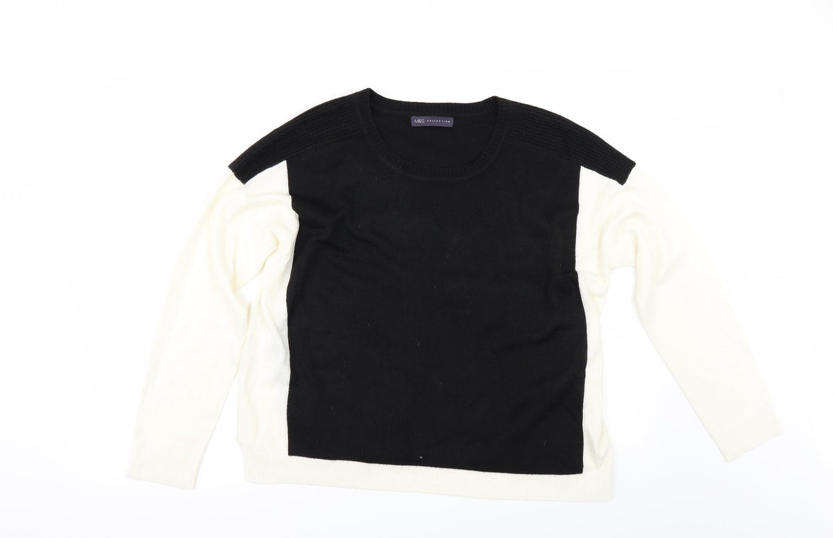 Marks & Spencer Womens Black   Pullover Jumper Size 12