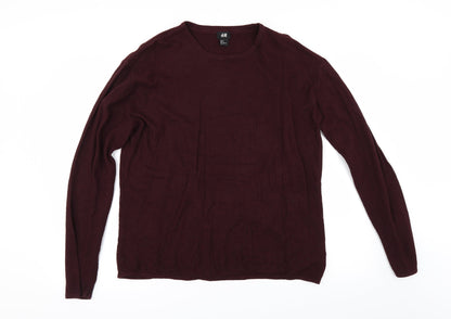H&M Womens Red   Pullover Jumper Size M