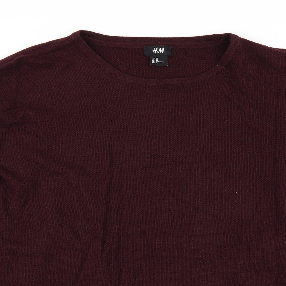 H&M Womens Red   Pullover Jumper Size M