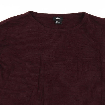 H&M Womens Red   Pullover Jumper Size M