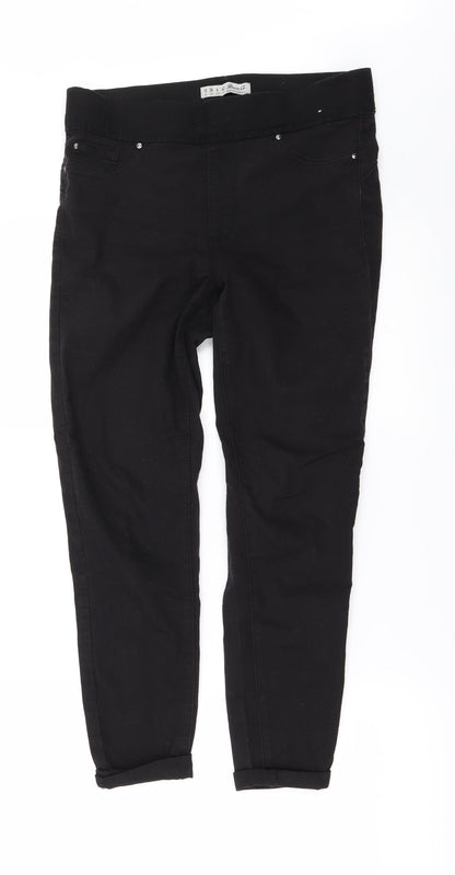 Denim & Co. Womens Black  Denim Jegging Jeans Size 10 L25 in