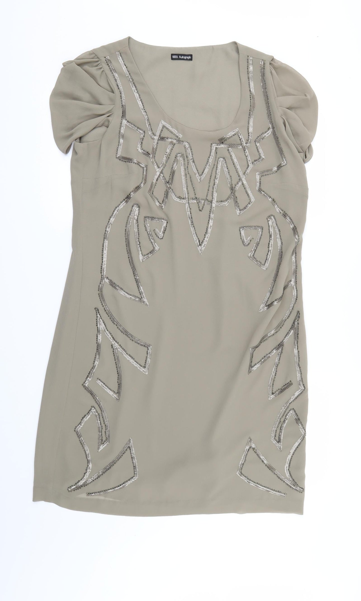 Marks and Spencer Womens Beige   Shift  Size 14