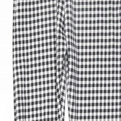 Womens UK Size 8 PRETTYLITTLETHING Regular Fit Chino Black Trousers