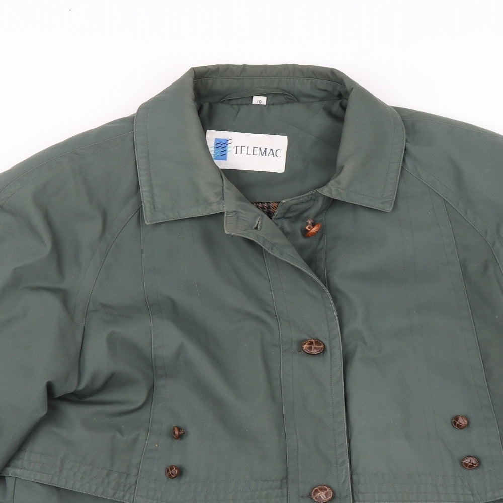 Womens UK Size 10 Telemac Green Jacket