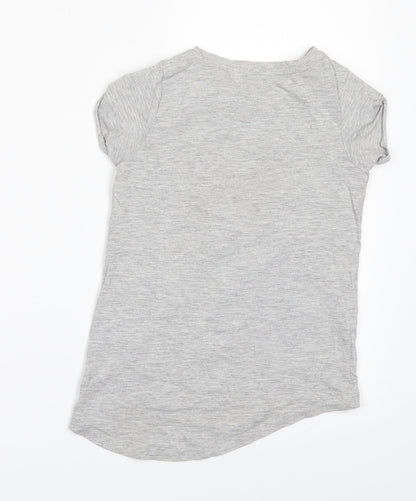 Next Girls Grey   Basic T-Shirt Size 4 Years  - corgie