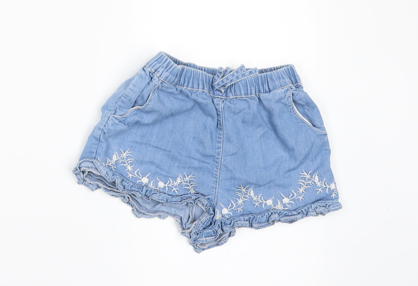 F&F Girls Black  Damask Hot Pants Shorts