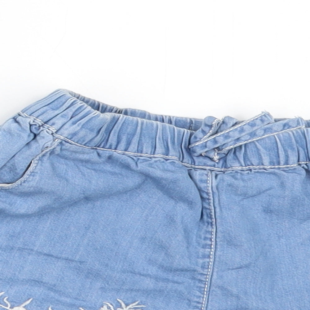 F&F Girls Black  Damask Hot Pants Shorts