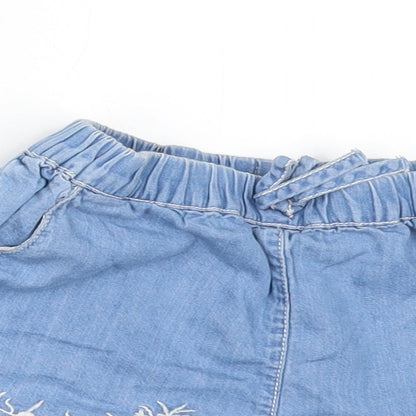 F&F Girls Black  Damask Hot Pants Shorts