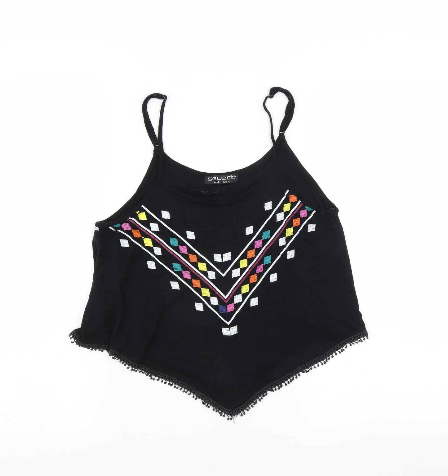 Womens UK Size 12 Select Black Camisole Blouse