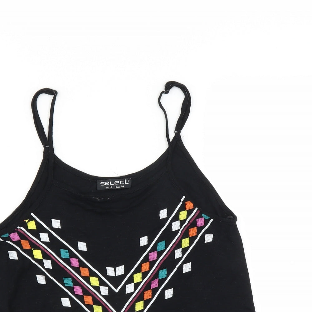 Womens UK Size 12 Select Black Camisole Blouse