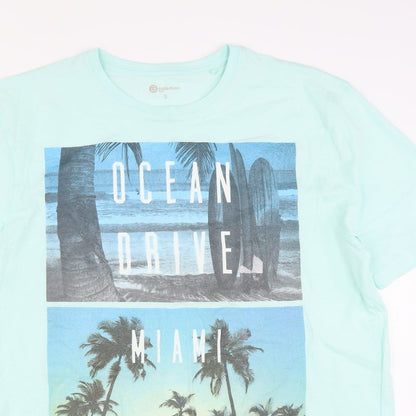 B Collection Mens Green    T-Shirt Size S  - miami