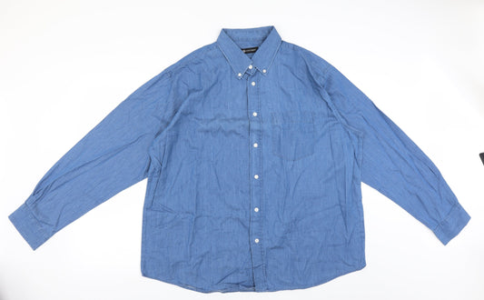South Bay Mens Blue    Button-Up Size L