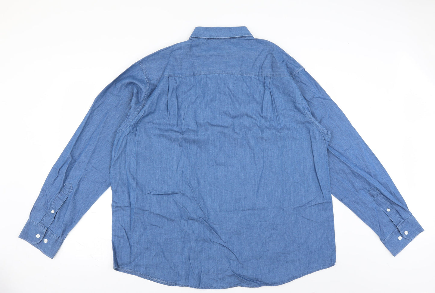 South Bay Mens Blue    Button-Up Size L