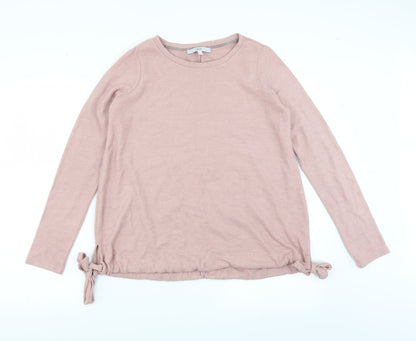 Next Womens Pink   Pullover Jumper Size 10  - tie side detail