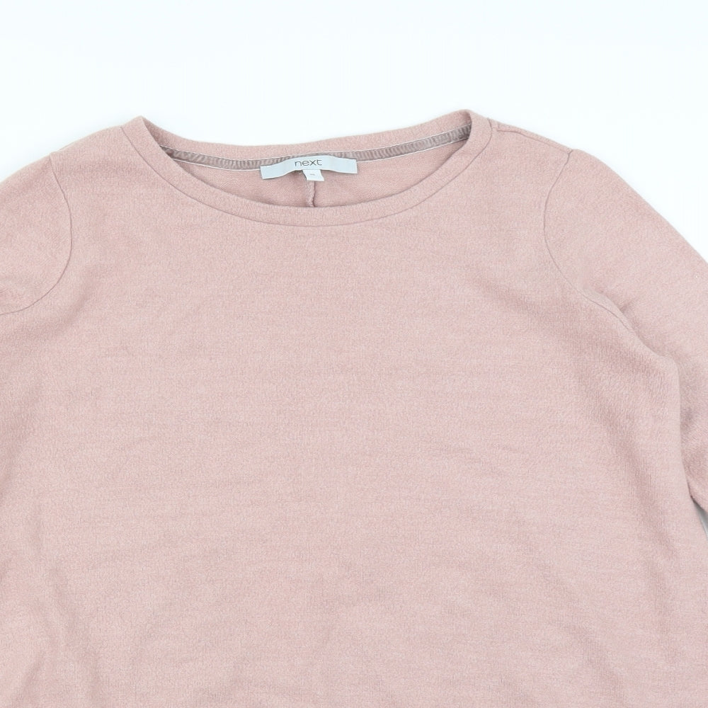 Next Womens Pink   Pullover Jumper Size 10  - tie side detail