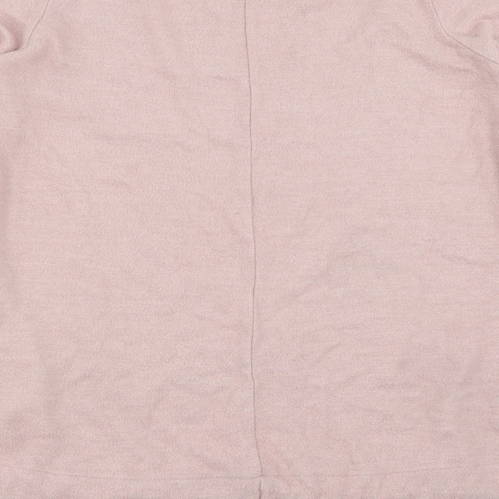 Next Womens Pink   Pullover Jumper Size 10  - tie side detail